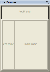 The Frames panel is displayed, showing the borders of a selected frame.